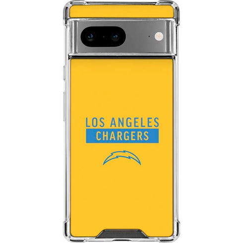 NFL Los Angeles Chargers Yellow Performance Series Google Pixel 8a Clear Case